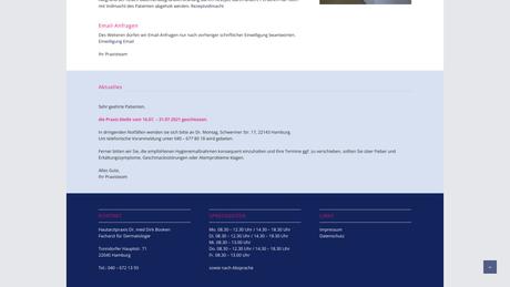 Dr.med. Dirk Booken Facharzt f&uuml;r Dermatologie